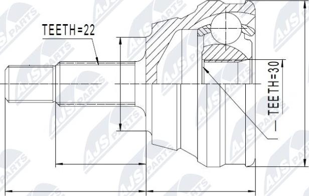 NTY NPZ-VW-012 - Joint Kit, drive shaft autospares.lv