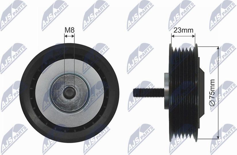 NTY RNK-AU-042 - Deflection / Guide Pulley, V-belt autospares.lv