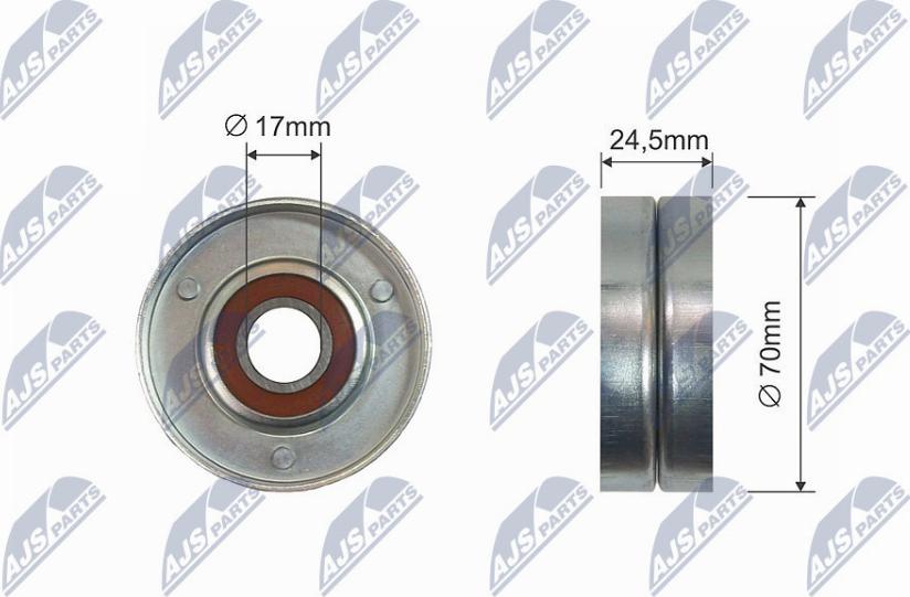 NTY RNK-AU-002 - Pulley, v-ribbed belt autospares.lv