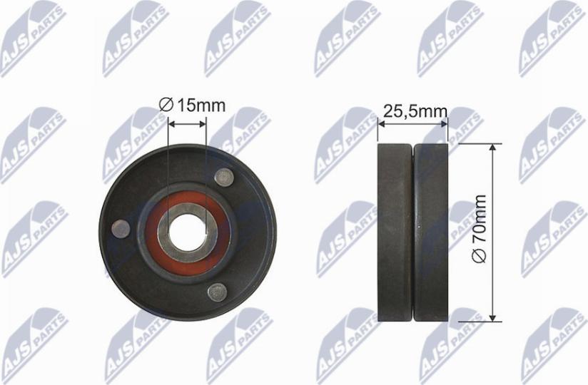 NTY RNK-BM-040 - Tensioner Pulley, v-belt autospares.lv