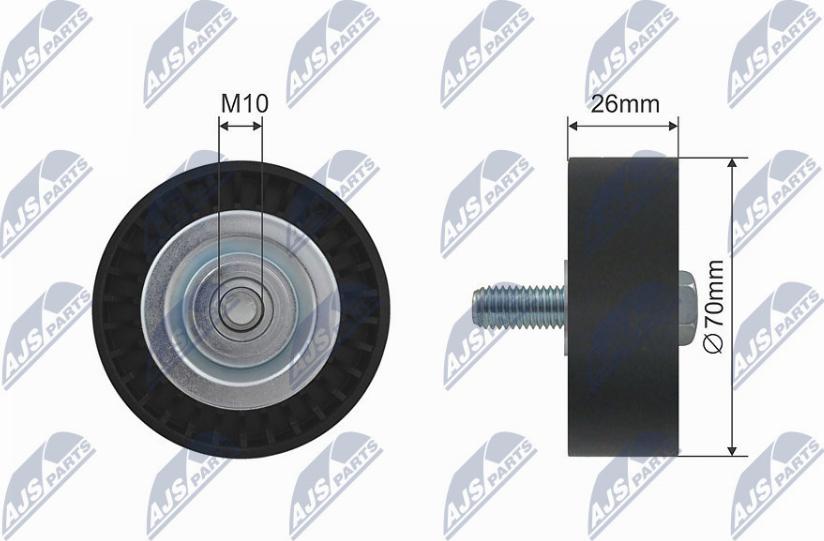 NTY RNK-BM-005 - Pulley, v-ribbed belt autospares.lv