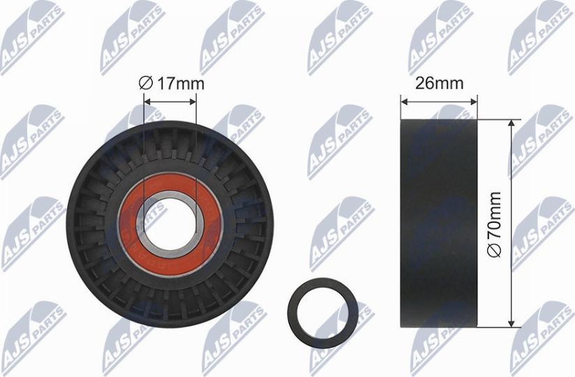 NTY RNK-BM-008 - Pulley, v-ribbed belt autospares.lv