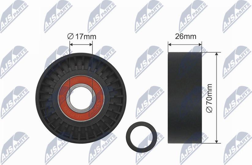 NTY RNK-BM-007 - Pulley, v-ribbed belt autospares.lv