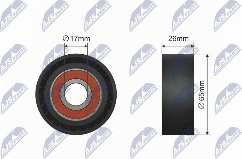 NTY RNK-BM-024 - Pulley, v-ribbed belt autospares.lv