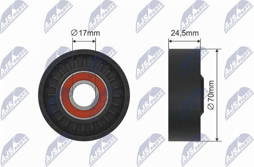 NTY RNK-BM-028 - Tensioner Pulley, v-belt autospares.lv