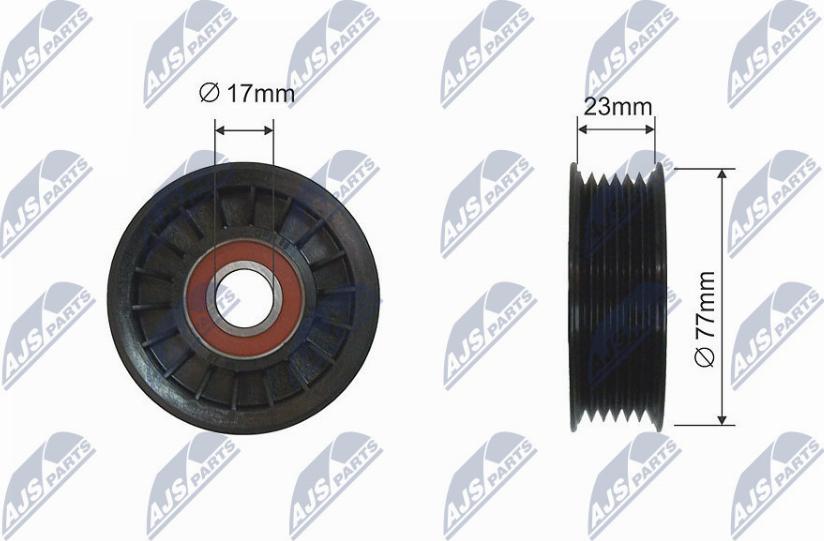 NTY RNK-CH-014 - Pulley, v-ribbed belt autospares.lv