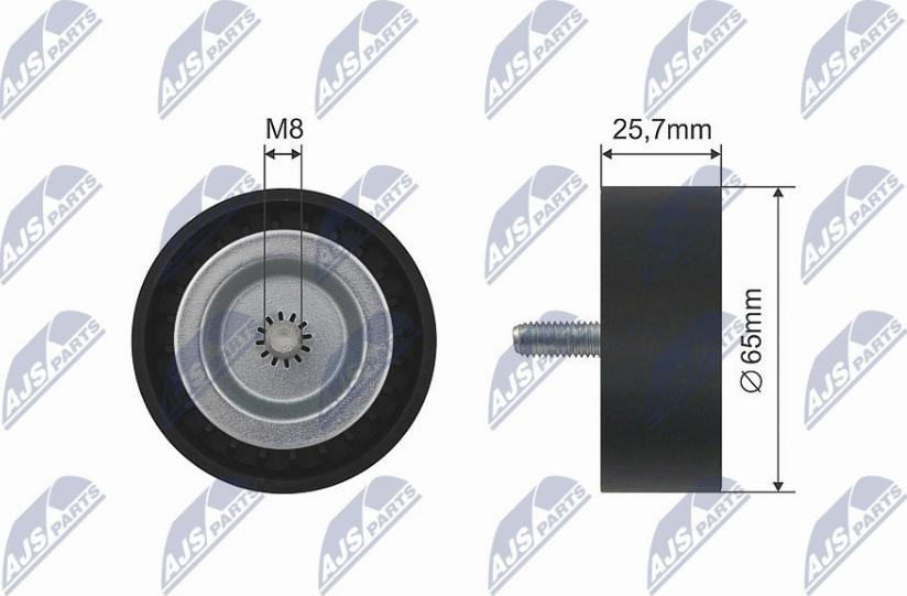 NTY RNK-CH-032 - Deflection / Guide Pulley, V-belt autospares.lv