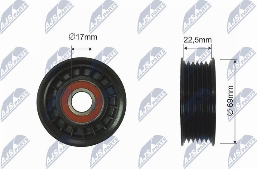 NTY RNK-CH-025 - Pulley, v-ribbed belt autospares.lv