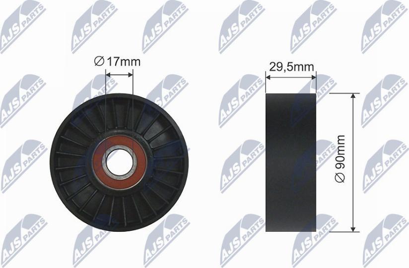 NTY RNK-CH-023 - Pulley, v-ribbed belt autospares.lv