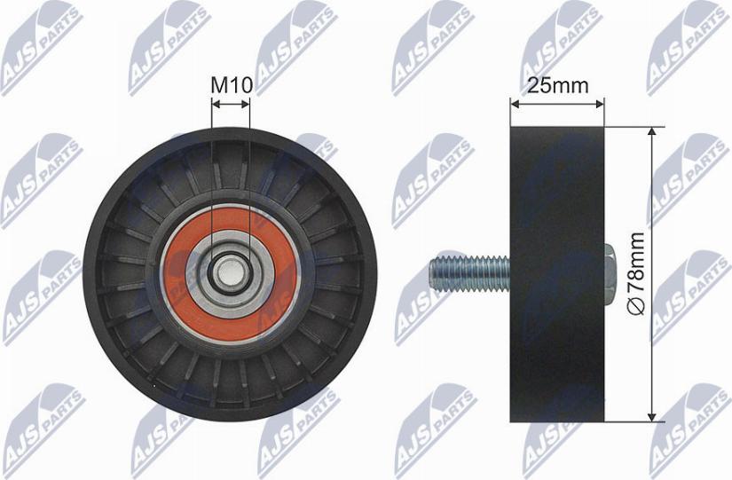 NTY RNK-CT-041 - Tensioner Pulley, v-belt autospares.lv