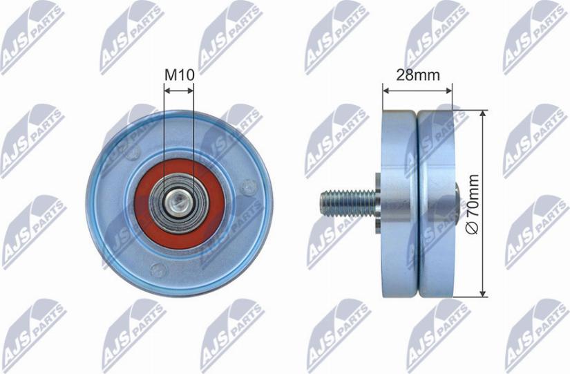 NTY RNK-CT-055 - Pulley, v-ribbed belt autospares.lv