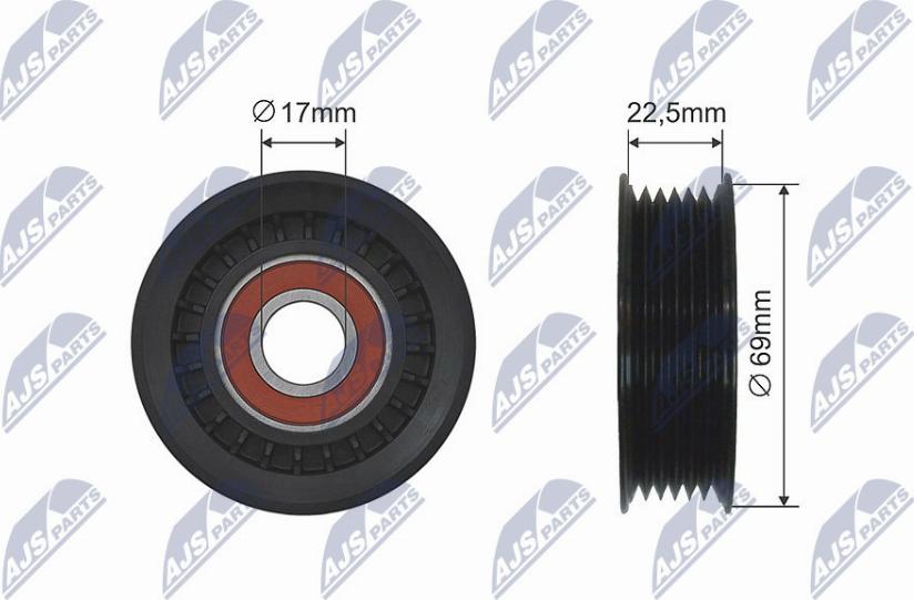 NTY RNK-DW-012 - Tensioner Pulley, v-belt autospares.lv