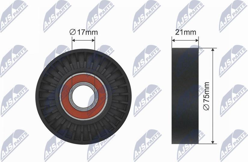 NTY RNK-FR-049 - Tensioner Pulley, v-belt autospares.lv