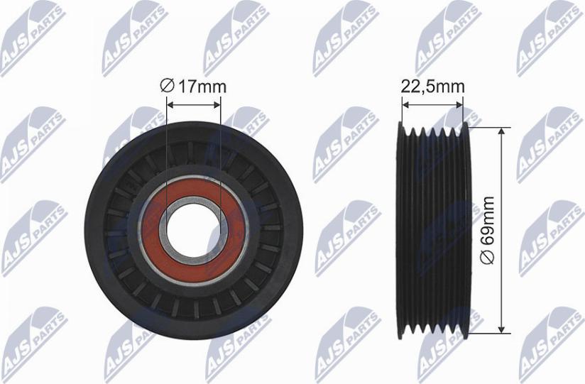 NTY RNK-FR-046 - Tensioner Pulley, v-belt autospares.lv