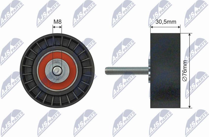 NTY RNK-FR-059 - Pulley, v-ribbed belt autospares.lv