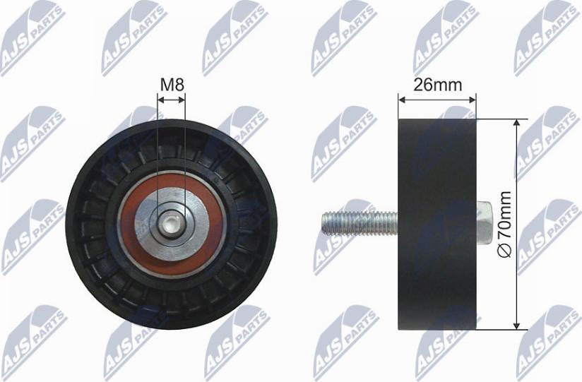 NTY RNK-FR-004 - Pulley, v-ribbed belt autospares.lv