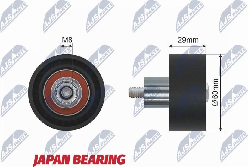 NTY RNK-FR-028 - Deflection / Guide Pulley, timing belt autospares.lv