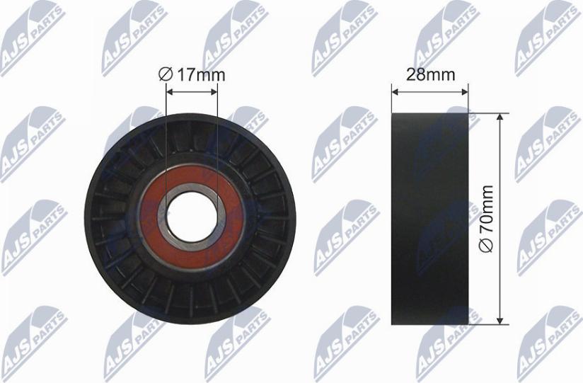 NTY RNK-FT-004 - Pulley, v-ribbed belt autospares.lv