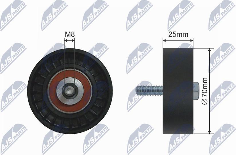 NTY RNK-FT-007 - Pulley, v-ribbed belt autospares.lv