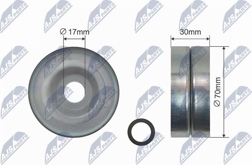 NTY RNK-HD-009 - Pulley, v-ribbed belt autospares.lv