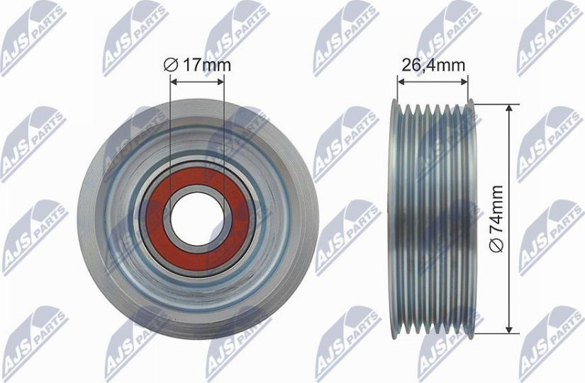 NTY RNK-HD-019 - Deflection / Guide Pulley, V-belt autospares.lv