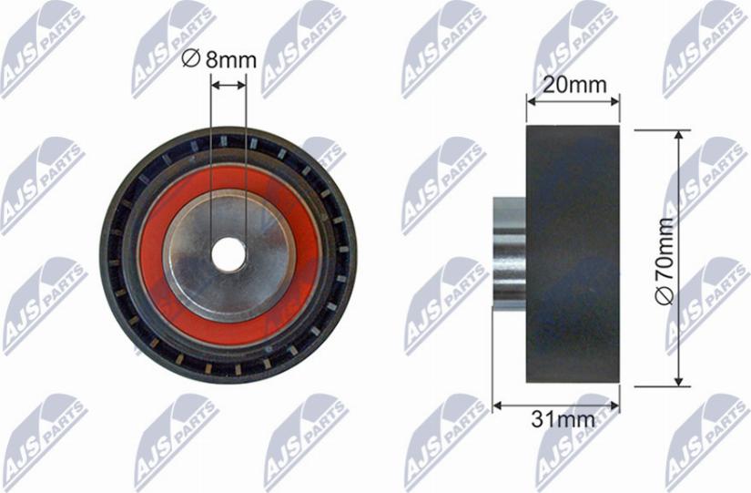 NTY RNK-HD-030 - Pulley, v-ribbed belt autospares.lv