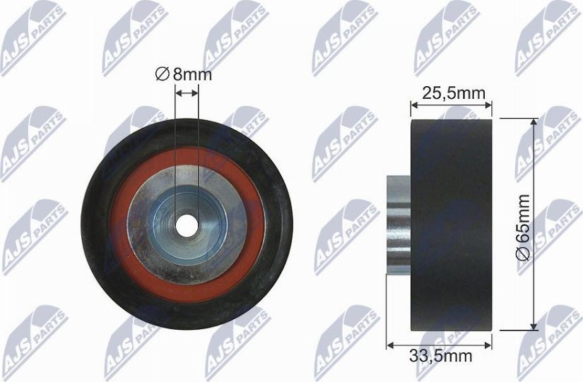 NTY RNK-HD-021 - Deflection / Guide Pulley, V-belt autospares.lv