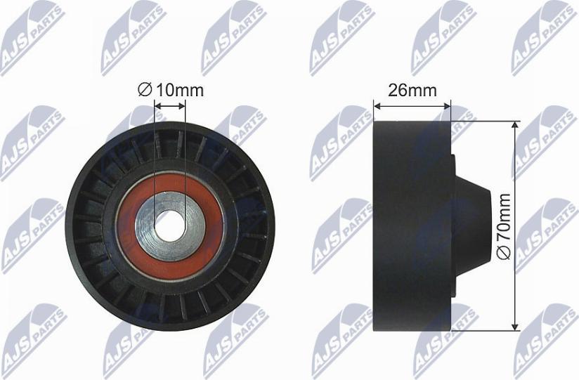 NTY RNK-HY-514 - Pulley, v-ribbed belt autospares.lv