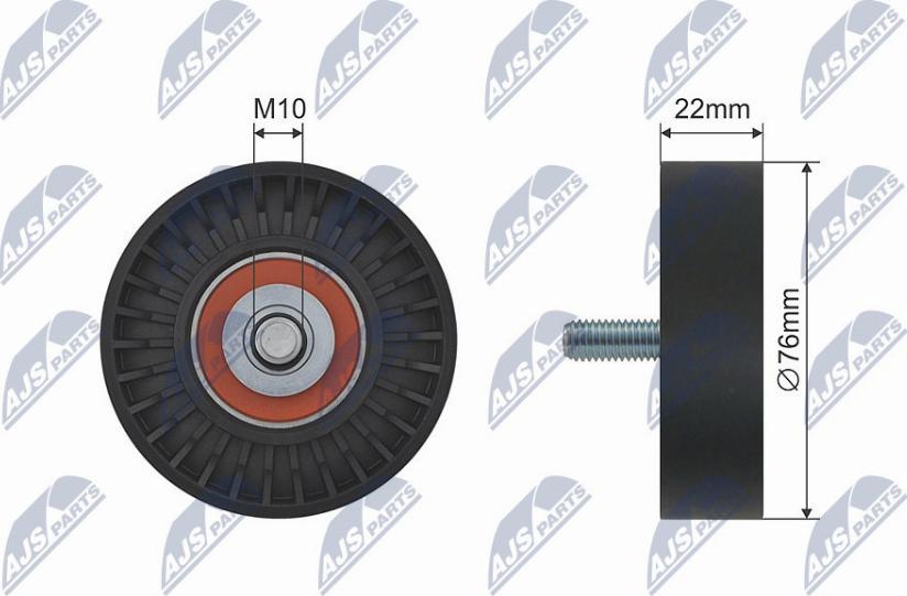 NTY RNK-KA-005 - Pulley, v-ribbed belt autospares.lv