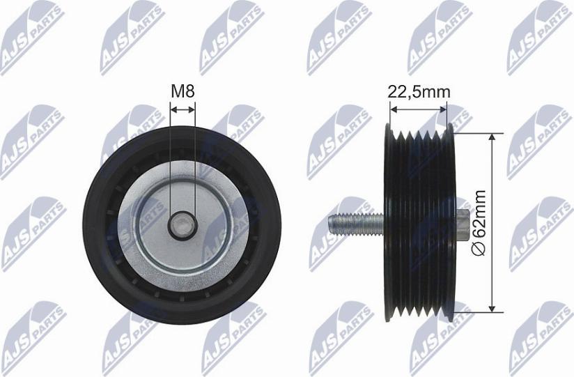 NTY RNK-ME-025 - Deflection / Guide Pulley, V-belt autospares.lv