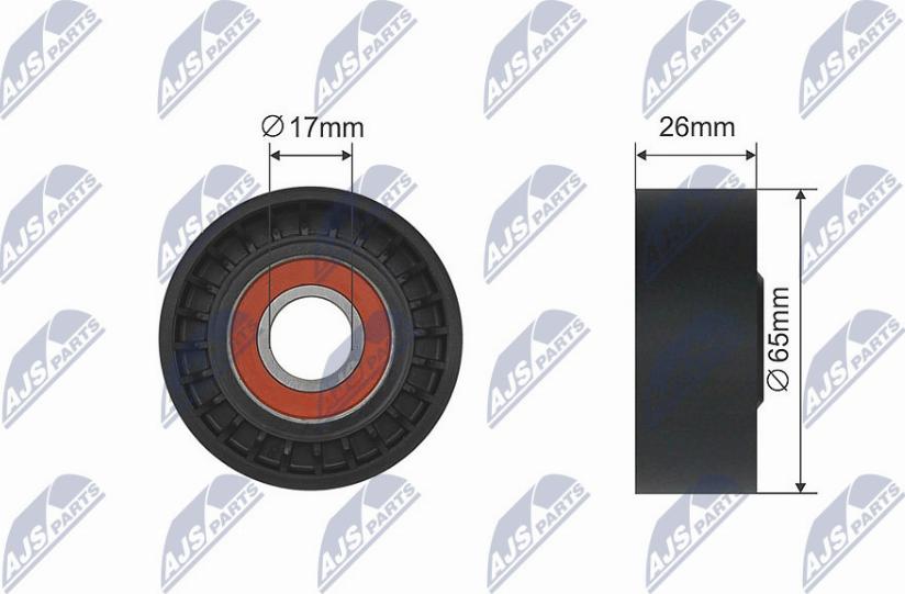 NTY RNK-ME-023 - Deflection / Guide Pulley, V-belt autospares.lv