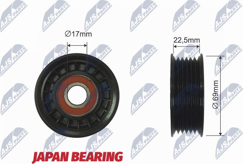 NTY RNK-MZ-008 - Pulley, v-ribbed belt autospares.lv