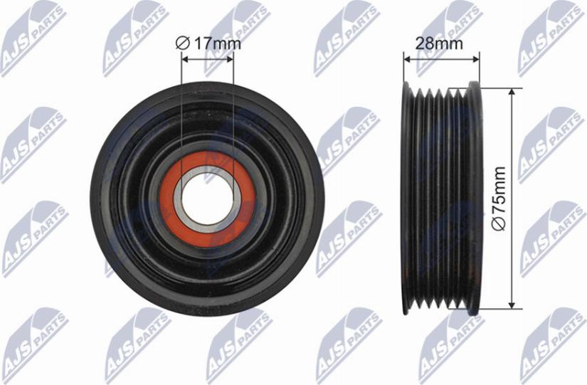 NTY RNK-MZ-017 - Pulley, v-ribbed belt autospares.lv