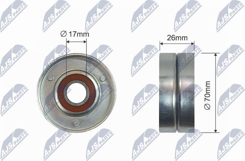 NTY RNK-NS-015 - Pulley, v-ribbed belt autospares.lv