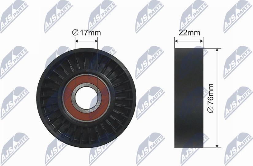 NTY RNK-PL-006 - Pulley, v-ribbed belt autospares.lv