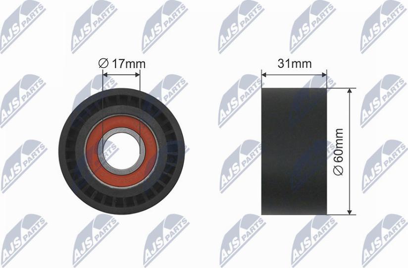 NTY RNK-PL-014 - Pulley, v-ribbed belt autospares.lv