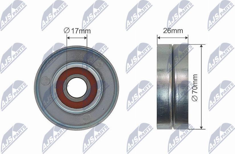 NTY RNK-PL-031 - Pulley, v-ribbed belt autospares.lv