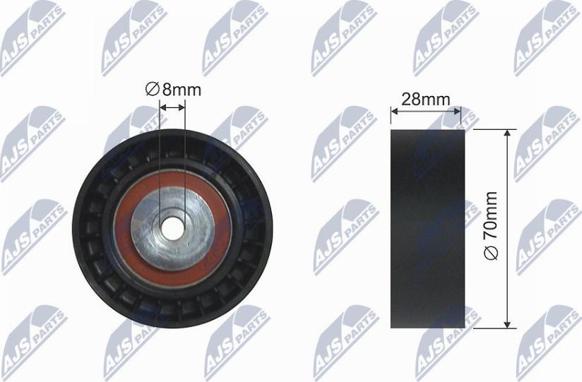 NTY RNK-VW-005 - Pulley, v-ribbed belt autospares.lv