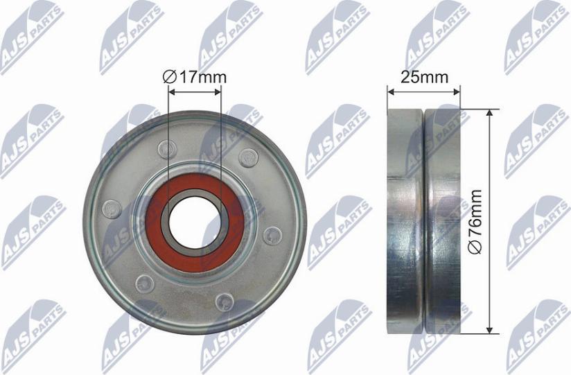 NTY RNK-VW-008 - Pulley, v-ribbed belt autospares.lv