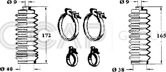 OCAP 0904612 - Bellow Set, steering autospares.lv