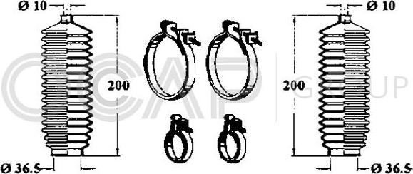 OCAP 0900956 - Bellow Set, steering autospares.lv