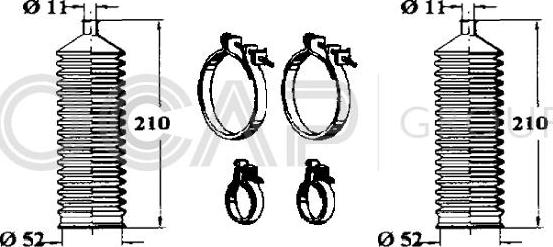 OCAP 0901165 - Bellow Set, steering autospares.lv