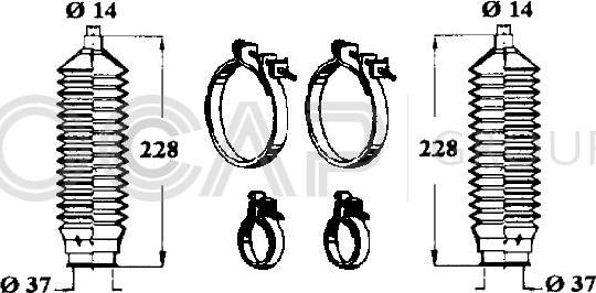 OCAP 0901330 - Bellow Set, steering autospares.lv