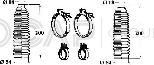 OCAP 0902426 - Bellow Set, steering autospares.lv