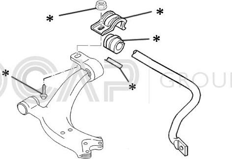 OCAP 0902281 - Repair Kit, stabilizer coupling rod autospares.lv