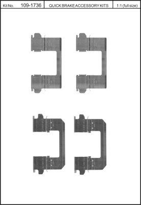 OJD Quick Brake 1091736 - Accessory Kit for disc brake Pads autospares.lv