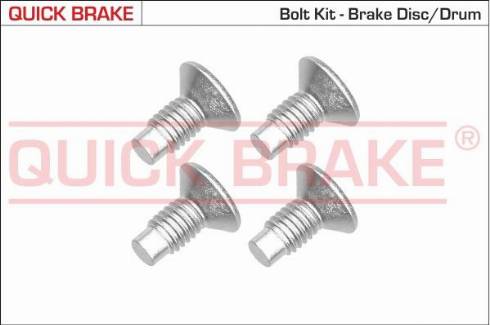 OJD Quick Brake 11663K - Bolt, brake disc autospares.lv