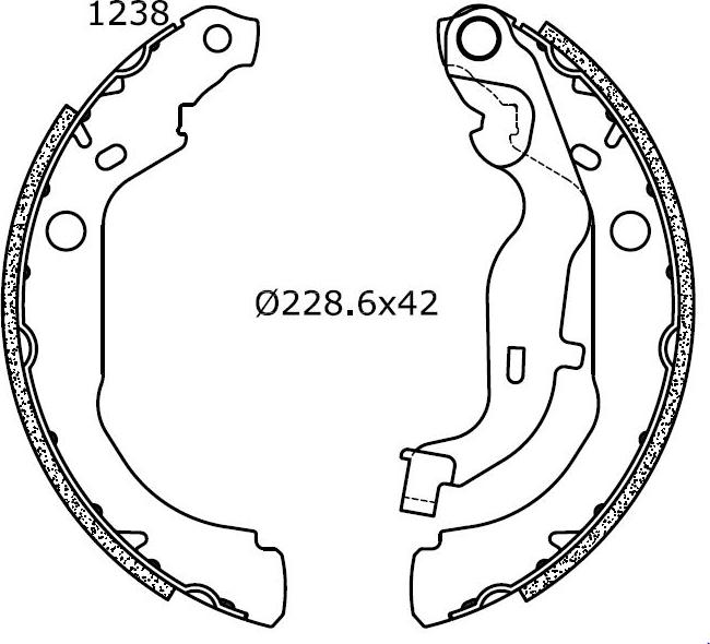 Omnicraft 2255887 - Brake Shoe Set autospares.lv