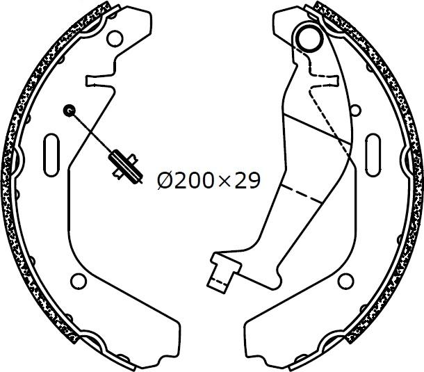 Omnicraft 2255871 - Brake Shoe Set autospares.lv