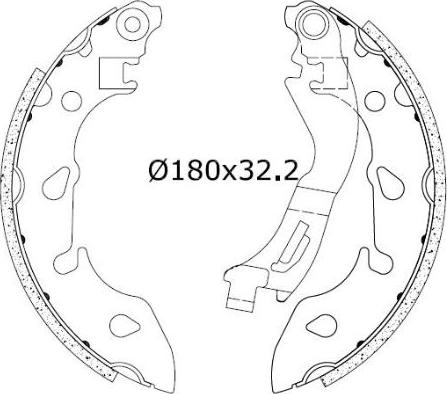 Omnicraft 2255736 - Brake Shoe Set autospares.lv